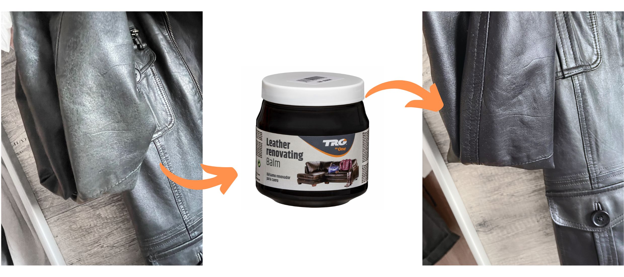 Černý Krém na černé kožené bundy 118 Black Leather Renovating Balm TRG